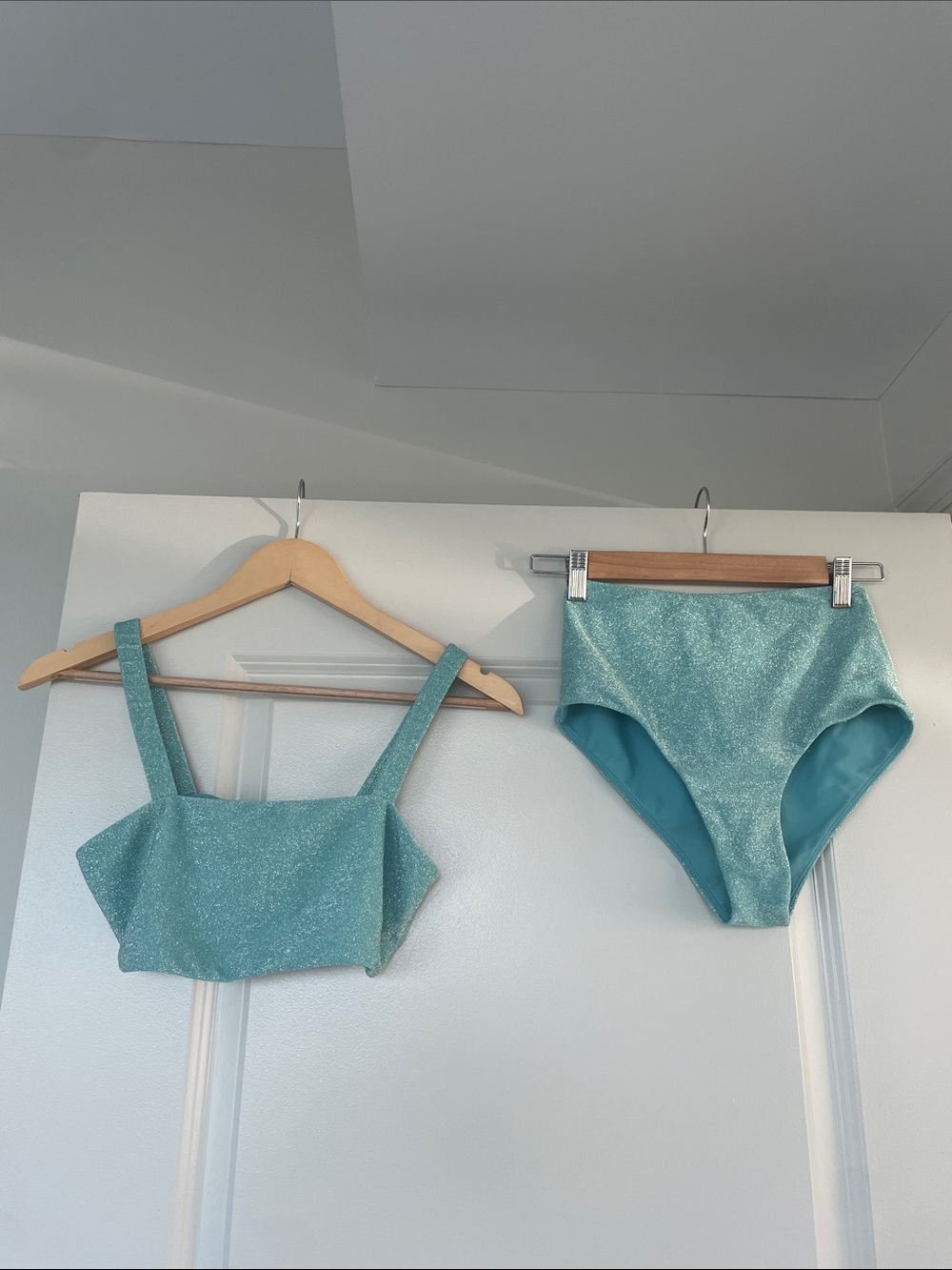 Mikoh Lurex sparkly glitter high waist bikini